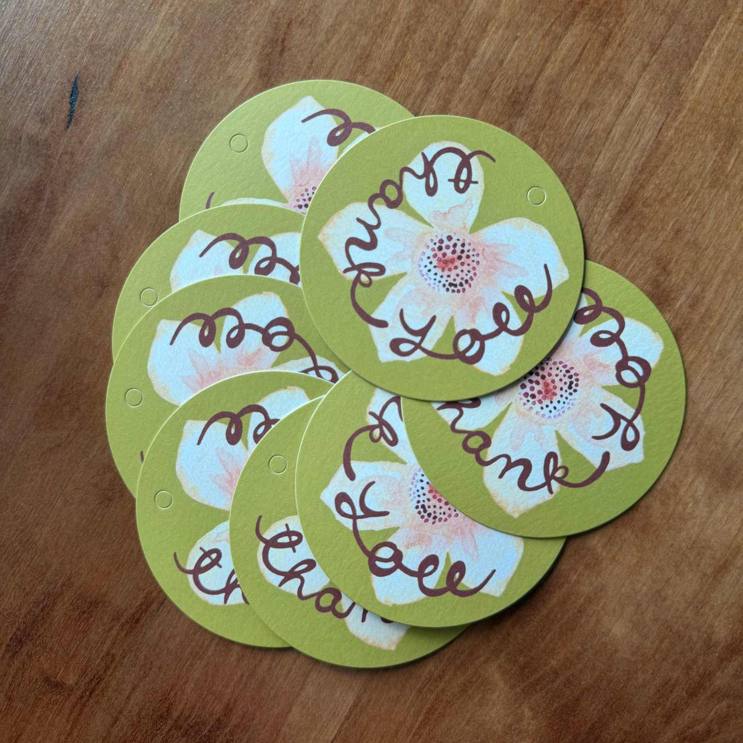 Thank You Flower Gift Tags